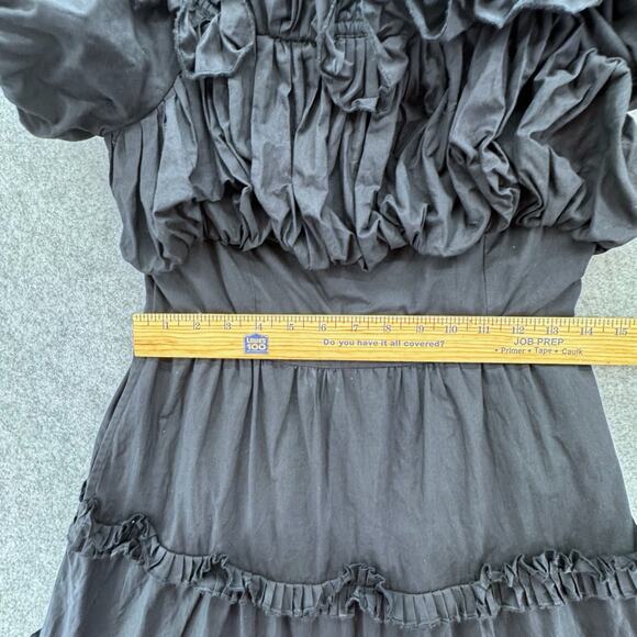 Love the Label Women Rosaline Mini Dress Size S Black Cotton Romantic Cottage - Picture 15 of 16